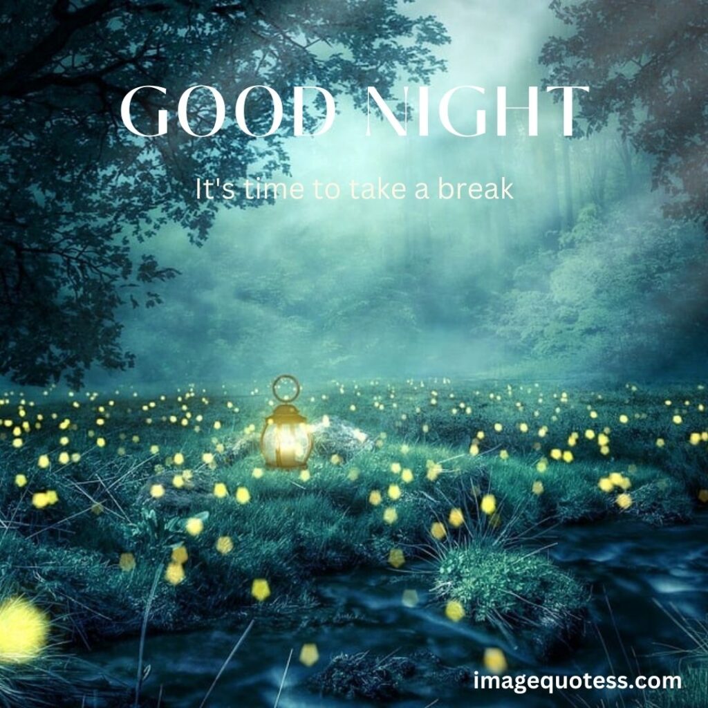 night forest glowworm light good night pic